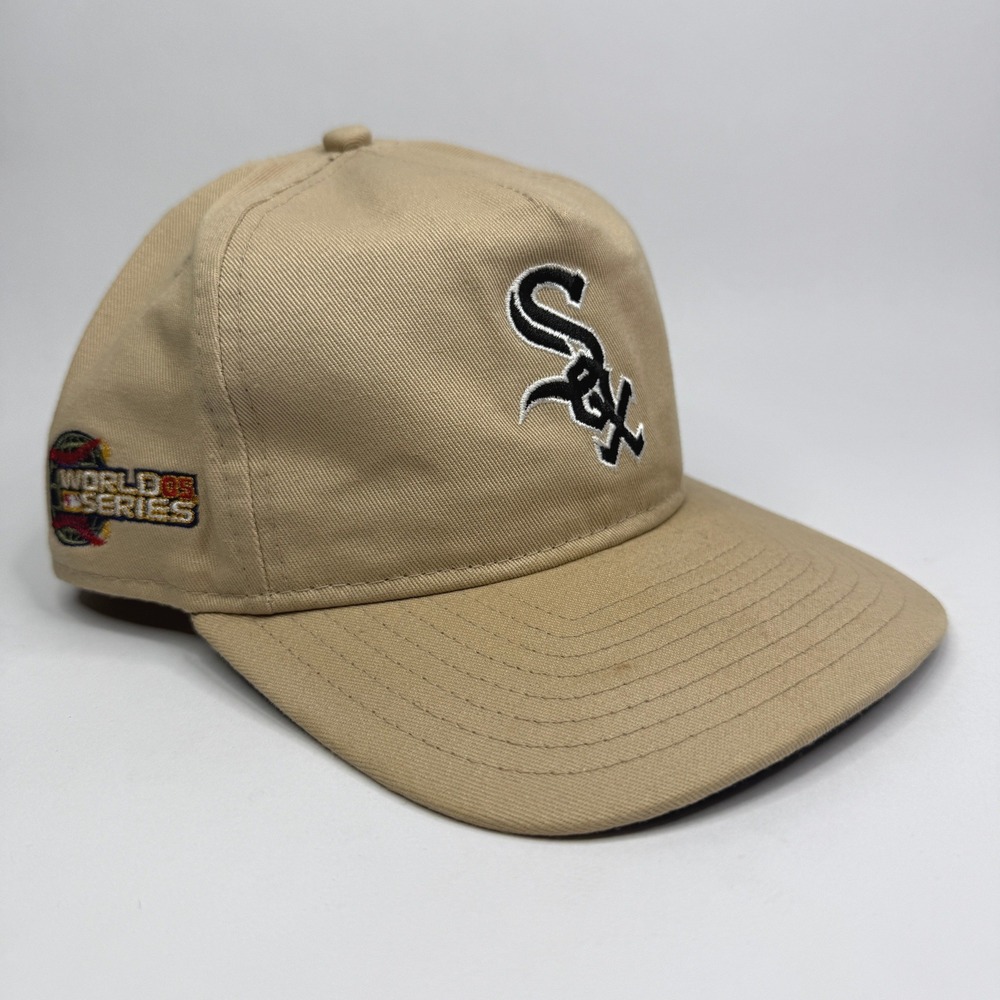 Chicago White Sox New Era Hat Mens Tan 2005 World Series Side Patch Snapback